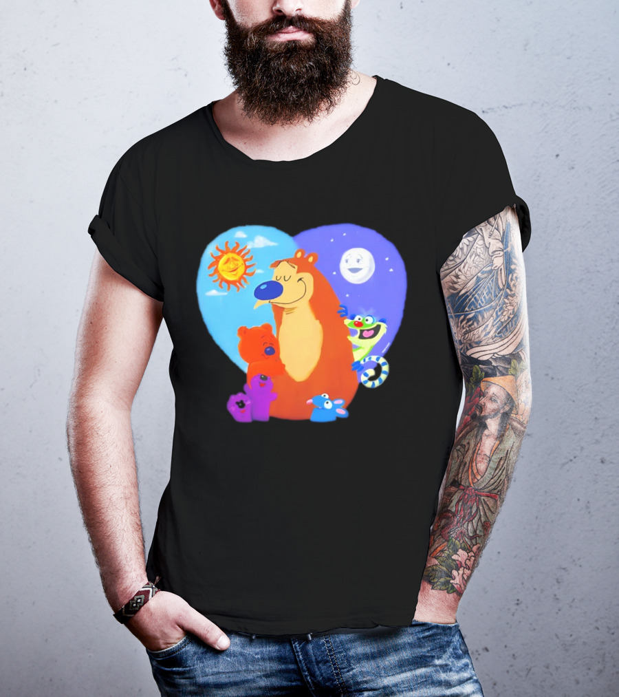 Bear In The Big Blue House Muppet History With Sun And Moon Characters T-Shirt