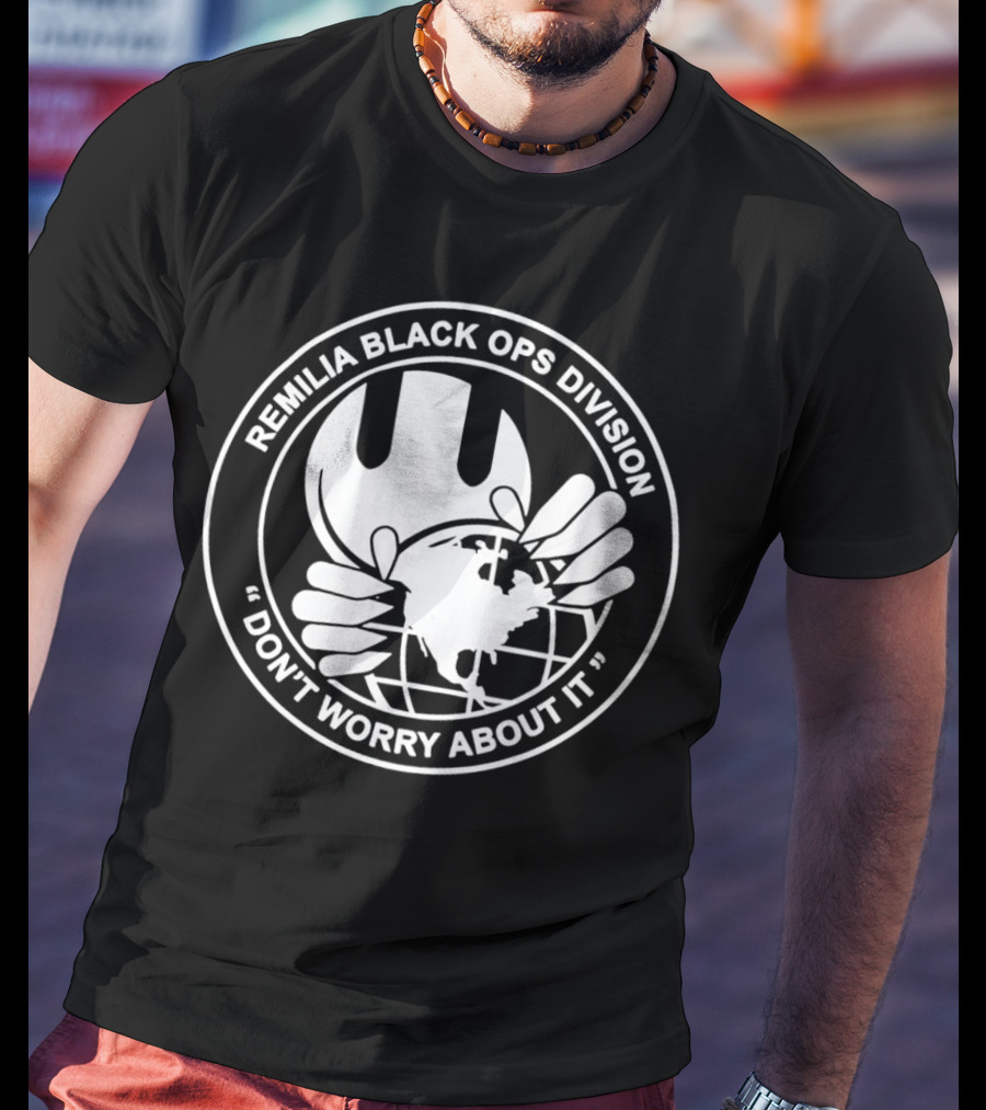 Remilia Black Ops Division Globe Emblem Don't Worry About It T-Shirt