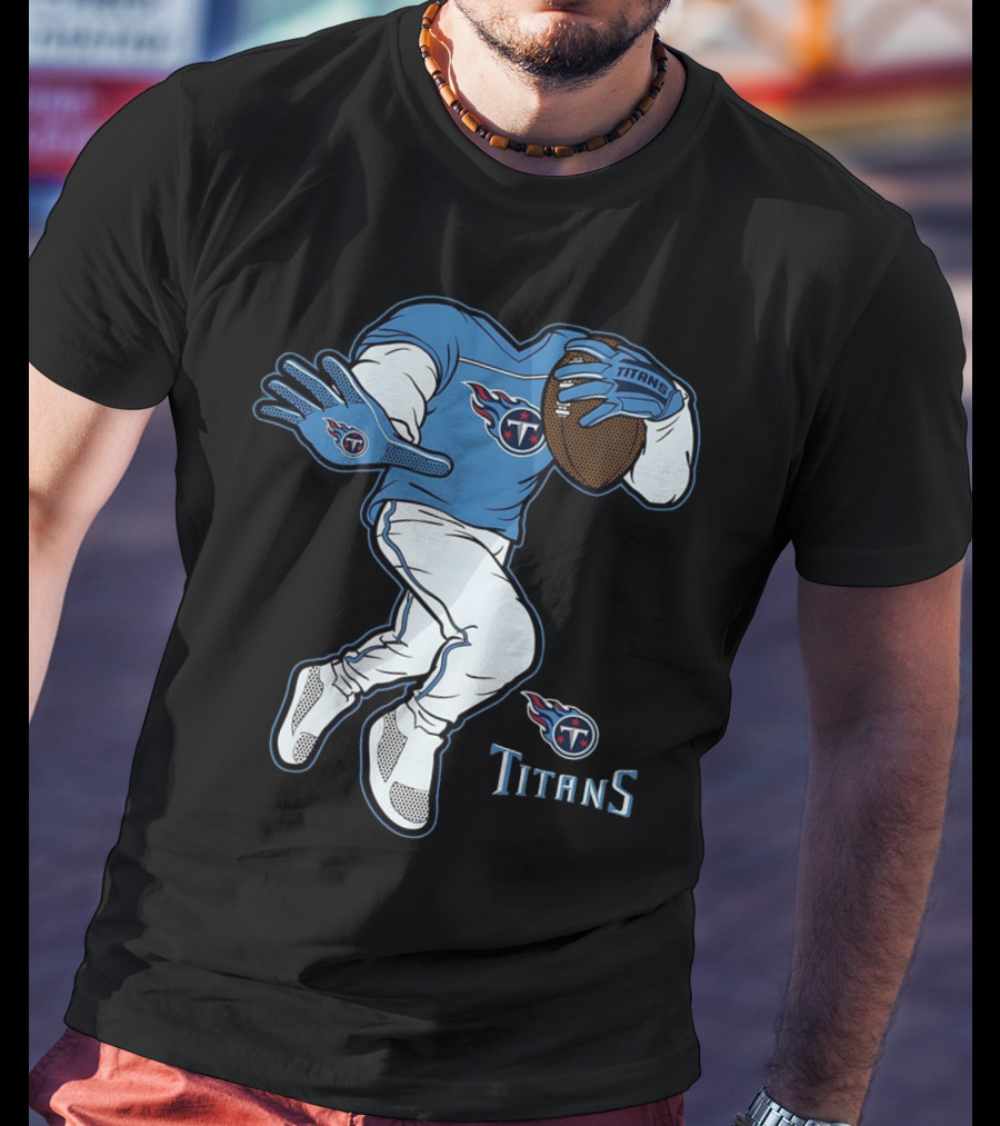 Tennessee Titans Stiff Arm Football Player T-Shirt