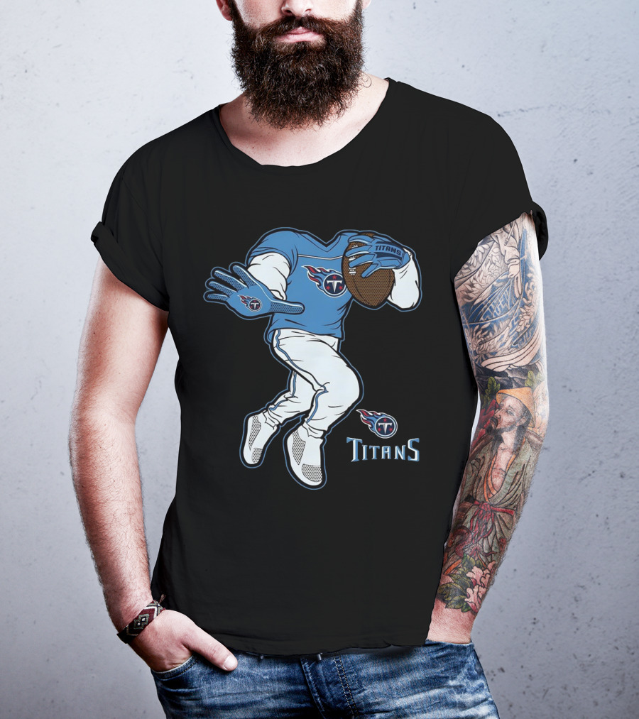 Tennessee Titans Stiff Arm Football Player T-Shirt