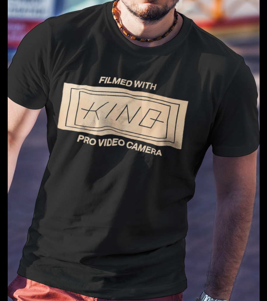 FILMED WITH KING PRO VIDEO CAMERA VINTAGE STYLE RECTANGLE T-Shirt