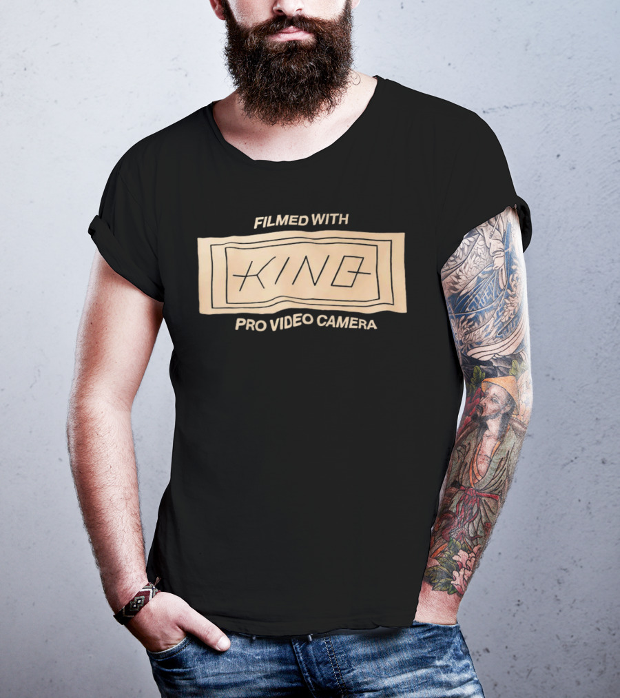 FILMED WITH KING PRO VIDEO CAMERA VINTAGE STYLE RECTANGLE T-Shirt