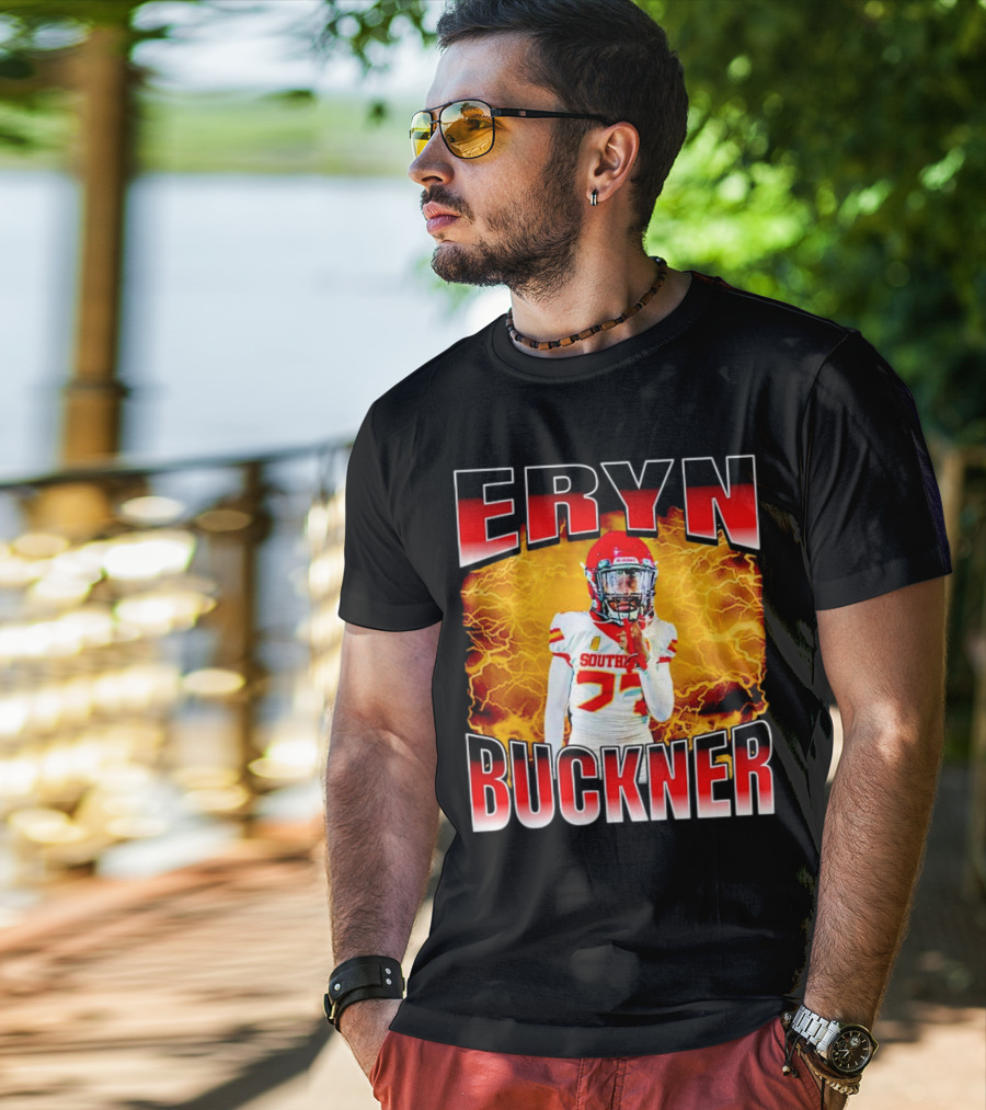 Eryn Buckner Southern Football Vintage Style With Lightning Background T-Shirt