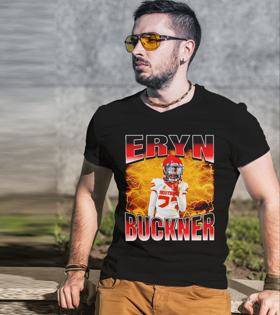 Eryn Buckner Southern Football Vintage Style With Lightning Background T-Shirt