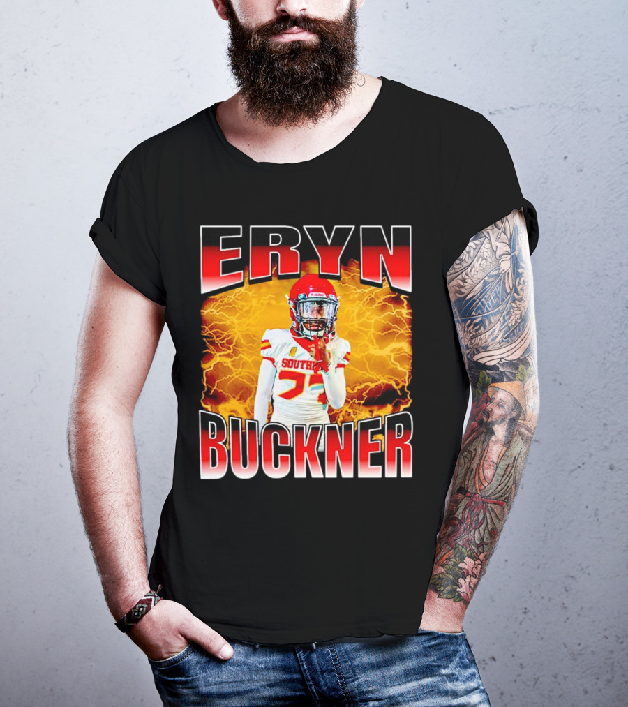 Eryn Buckner Southern Football Vintage Style With Lightning Background T-Shirt