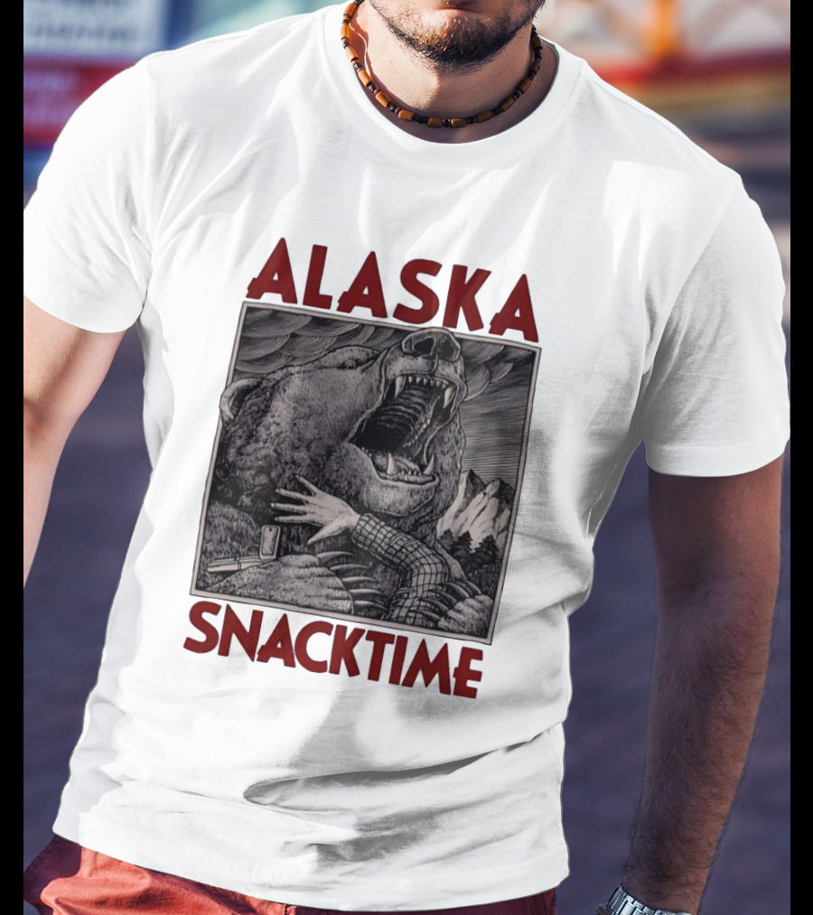 ALASKA SNACKTIME Bear Art By Ray Troll T-Shirt
