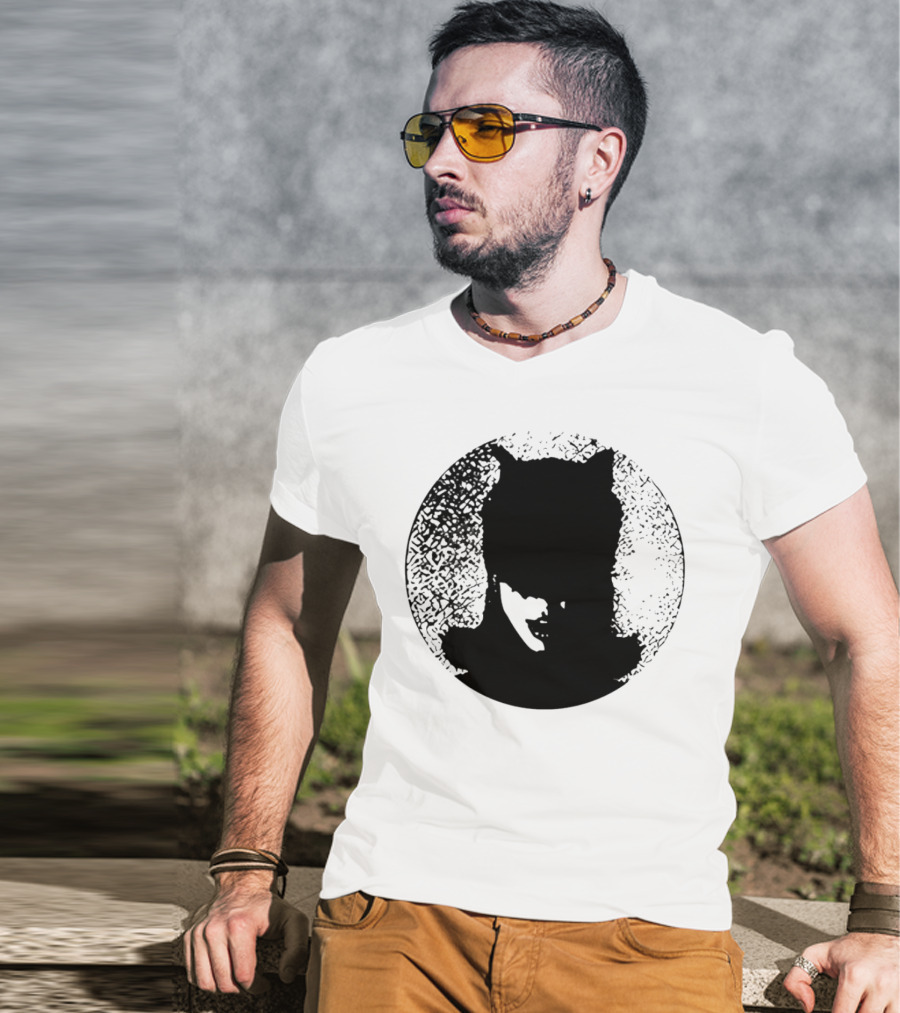 Batwoman The Boy Is Mine Dark Silhouette Circle T-Shirt