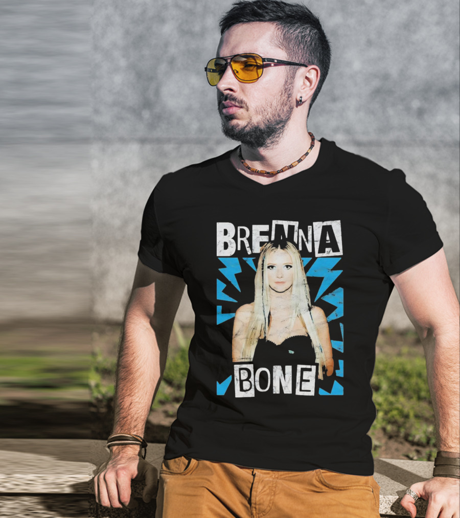 Brenna Bone Lightning Vintage Blue T-Shirt