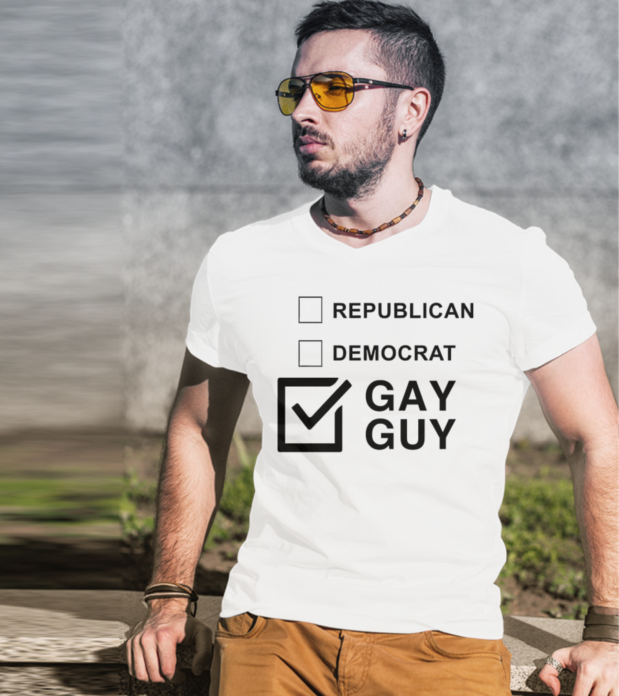 Republican Democrat Gay Guy Checkboxes T-Shirt