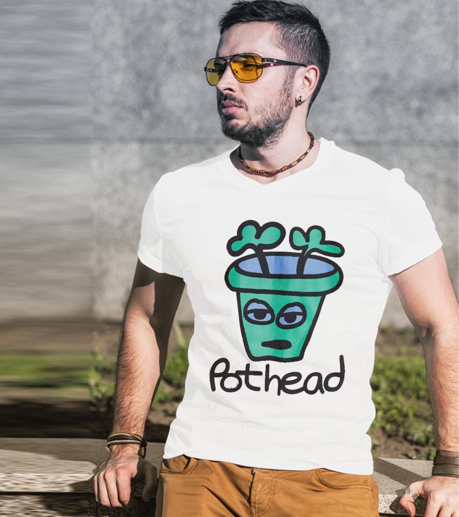 For The Homies Pothead Plant Cartoon T-Shirt