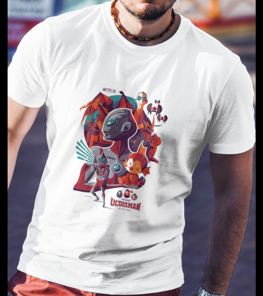Netflix Ultraman Rising Cartoon Kaiju Characters T-Shirt