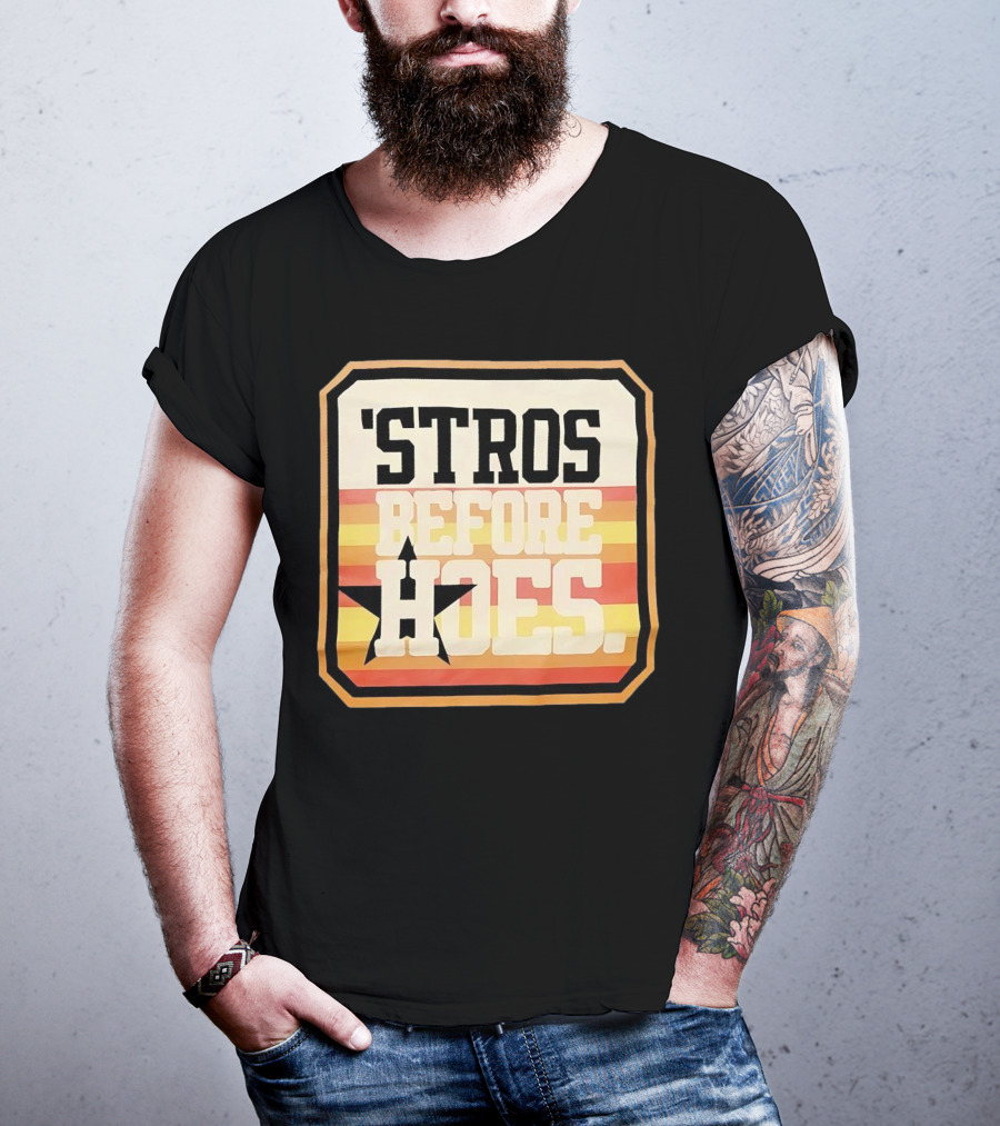 'Stros Before Hoes Houston Astros Star Retro T-Shirt