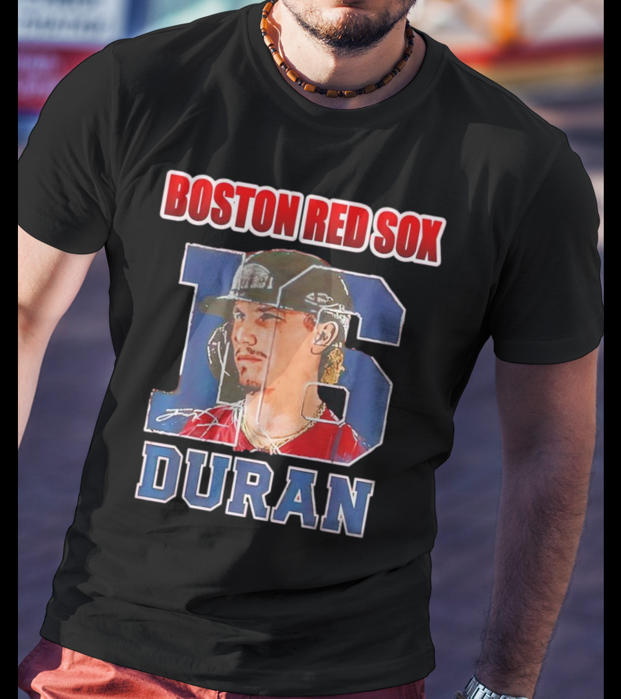 Boston Red Sox Jarren Duran 16 Portrait Patch T-Shirt