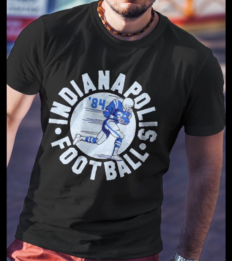 Indianapolis Football 1984 Vintage Blue And White Player T-Shirt