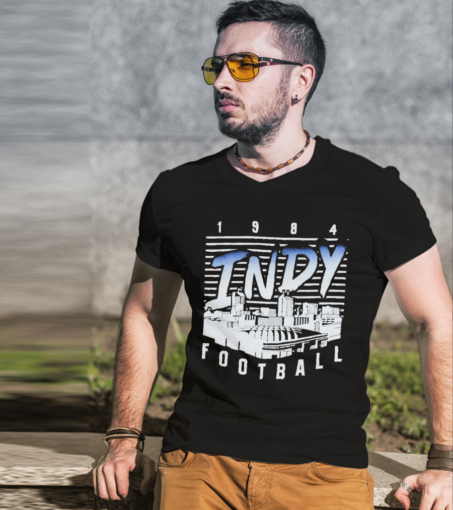 1984 Indy Football Skyline T-Shirt