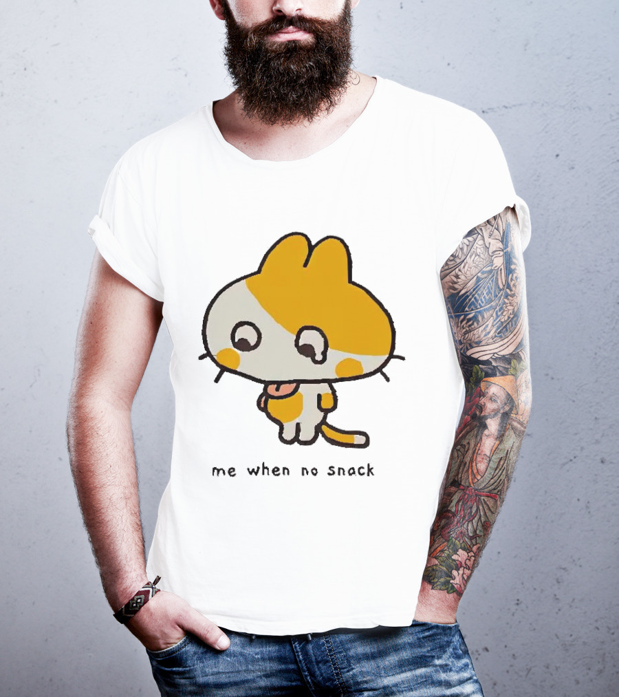 Liliuhms Me When No Snack Cat Cute Character T-Shirt