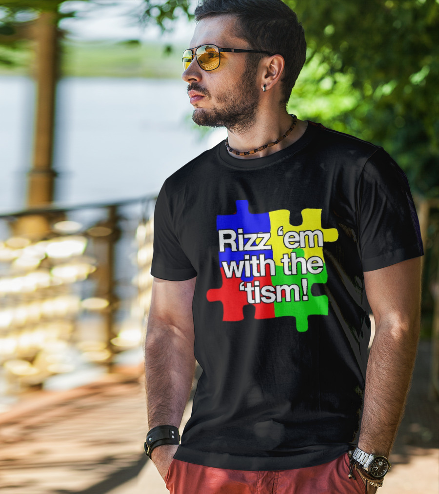 Rizz 'em With The ’Tism Puzzle Pieces T-Shirt