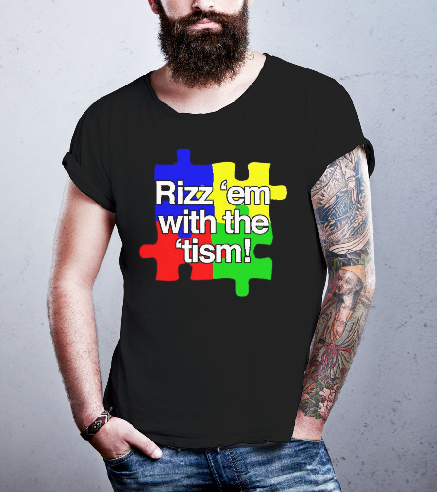 Rizz 'em With The ’Tism Puzzle Pieces T-Shirt