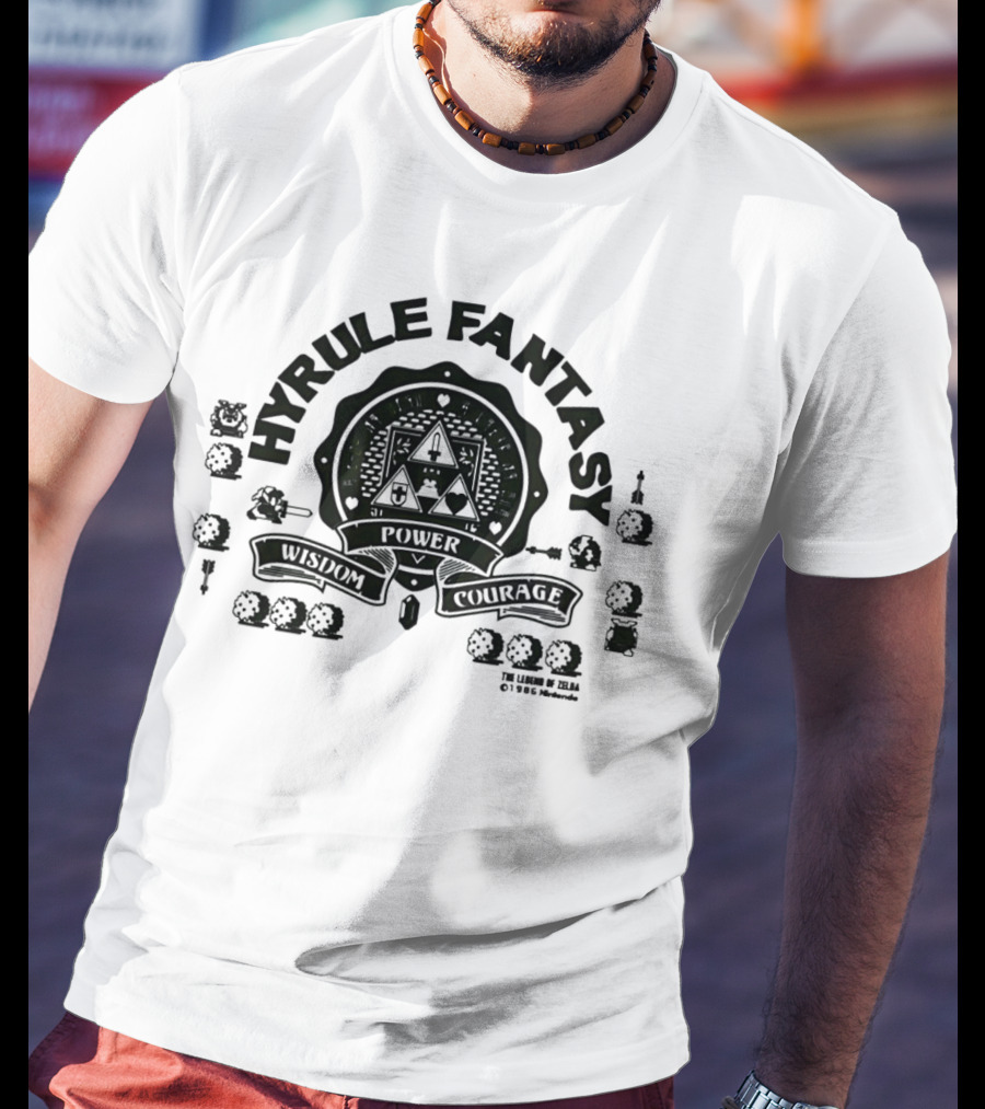 Hyrule Fantasy The Legend Of Zelda Wisdom Power Courage T-Shirt