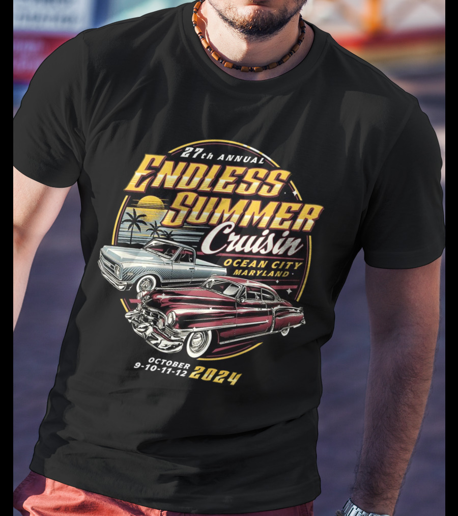 27th Annual Endless Summer Cruisin Ocean City Maryland October 9-10-11-12 T-Shirt