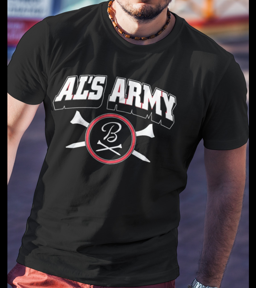 AL'S ARMY B With Crossed Bats Baseball T-Shirt