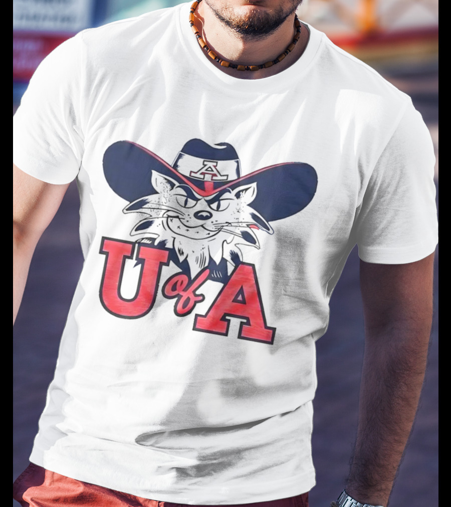 Arizona Wildcats U Of A Mascot Cowboy Hat T-Shirt