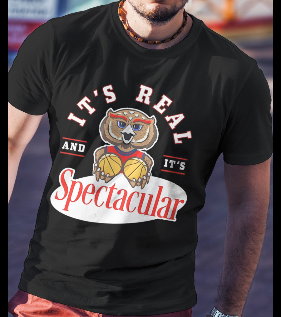 It's Real And It's Spectacular Florida Atlantic Owls Mascot T-Shirt