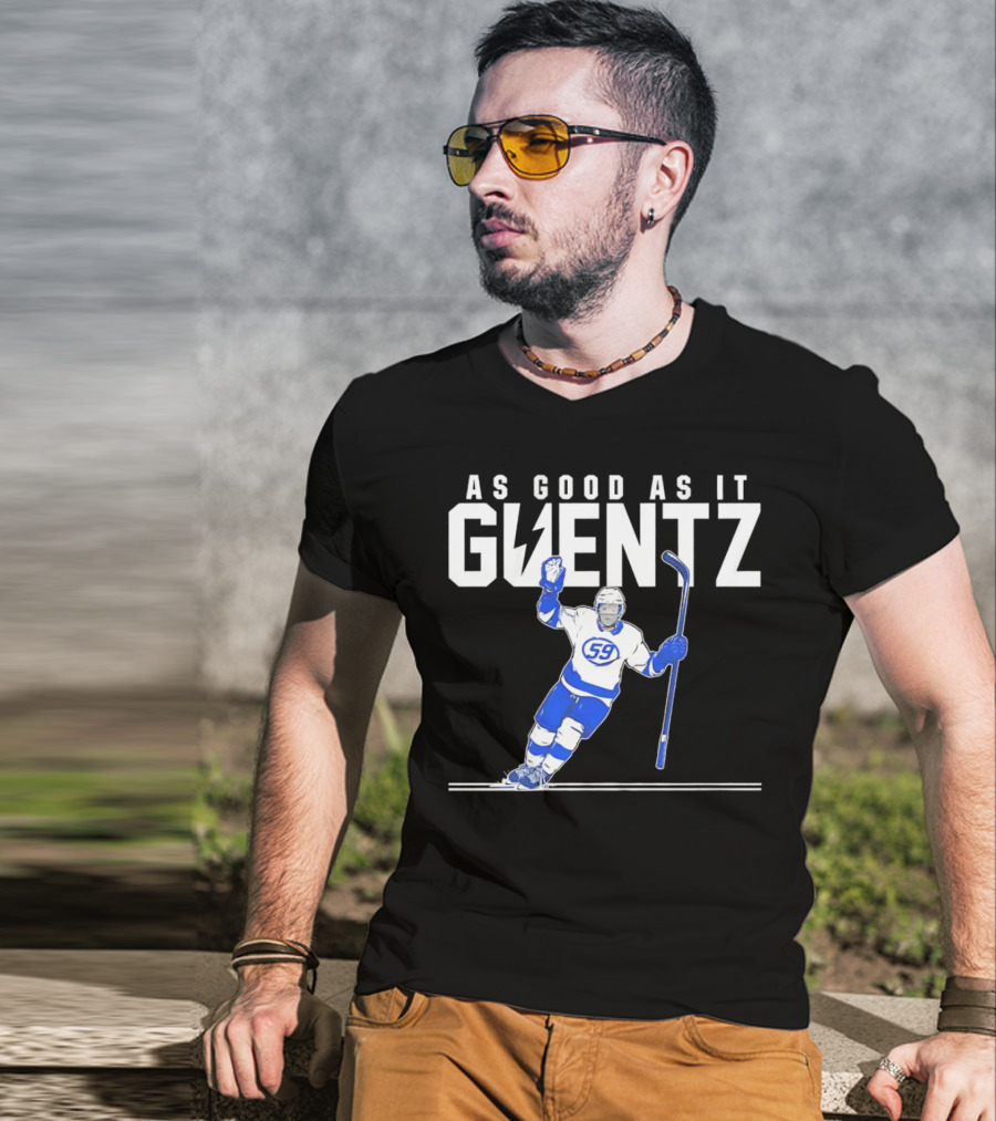 As Good As It Guentz 59 Tampa Bay Lightning Jake Guentzel Hockey Player T-Shirt