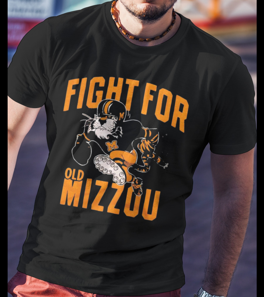 Fight For Old Mizzou Football Mascot In Action T-Shirt