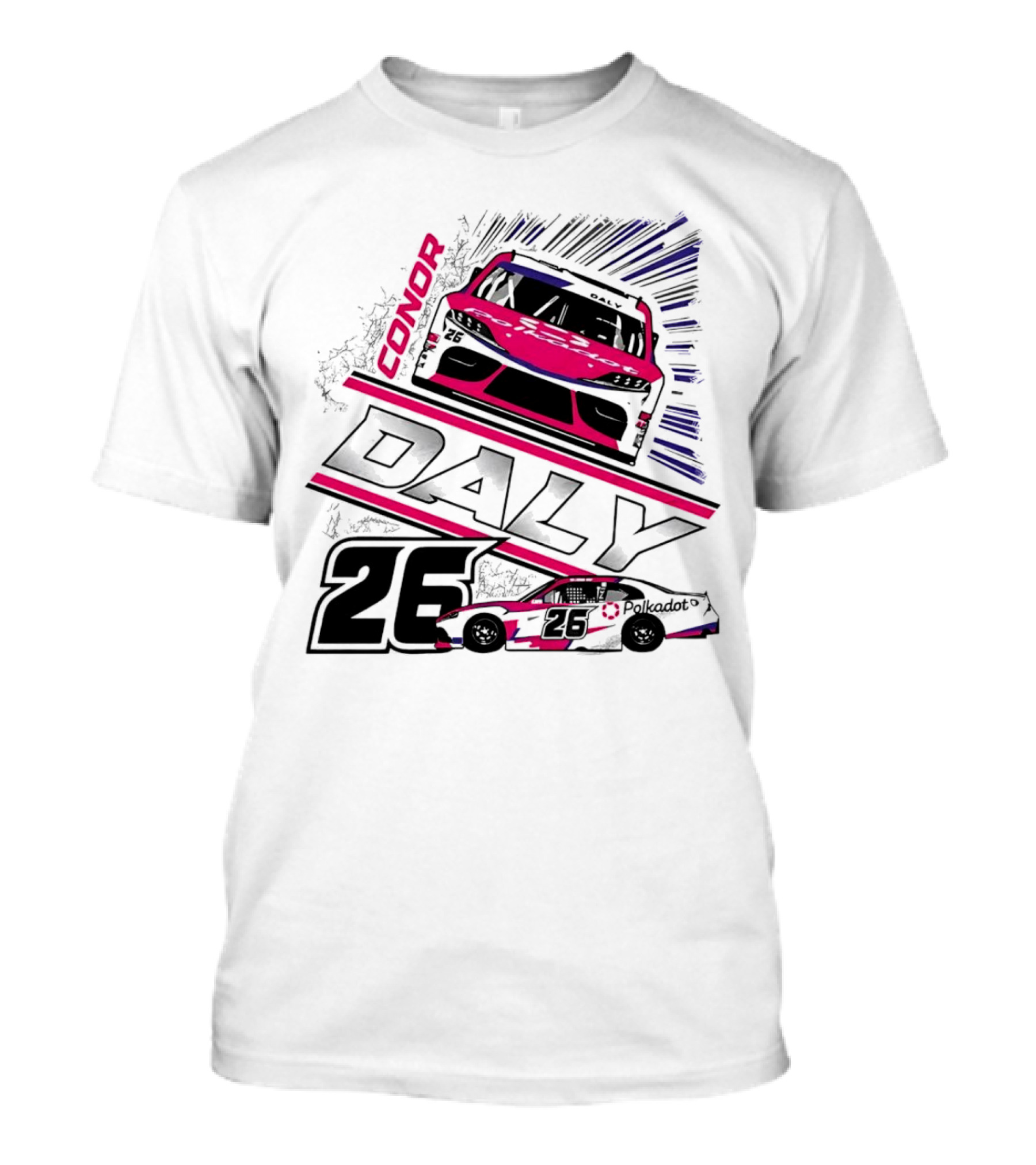 Conor Daly 26 Polkadot Racing Car T-Shirt
