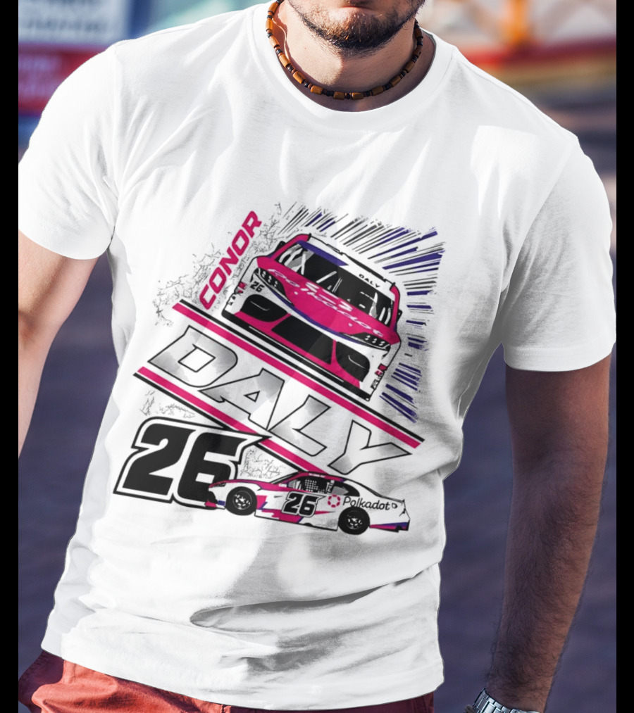 Conor Daly 26 Polkadot Racing Car T-Shirt