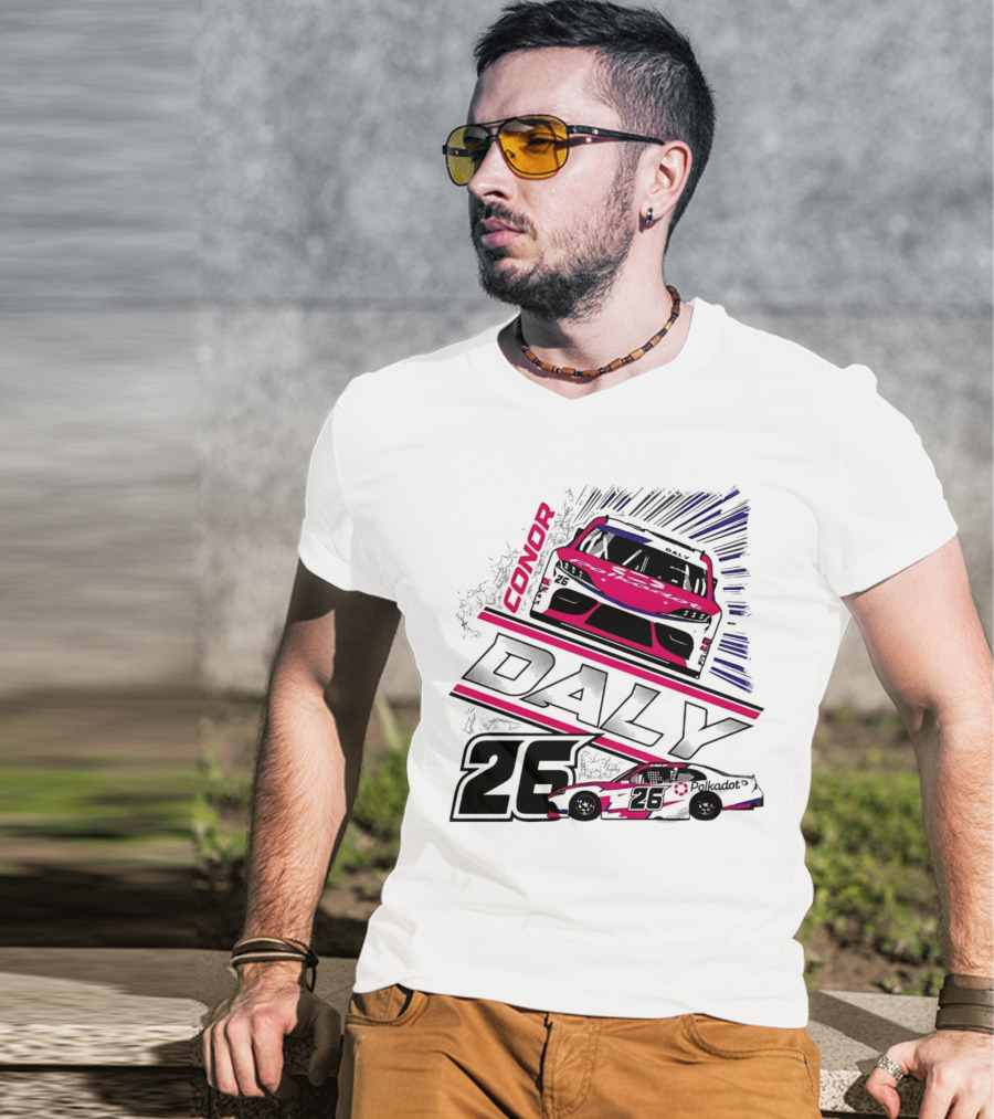 Conor Daly 26 Polkadot Racing Car T-Shirt