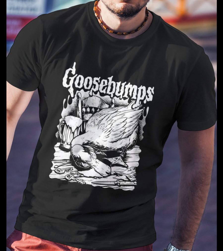 Goosebumps Goose With Thrown Chair And Mug T-Shirt
