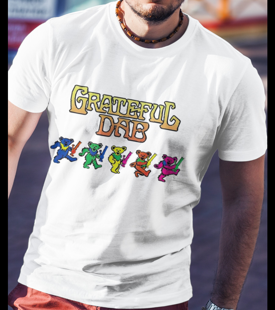Grateful Dab Bears With Colorful Smoking Pipes T-Shirt