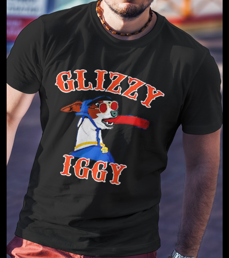 Glizzy Iggy Dog New York Mets Fun Canine Baseball T-Shirt