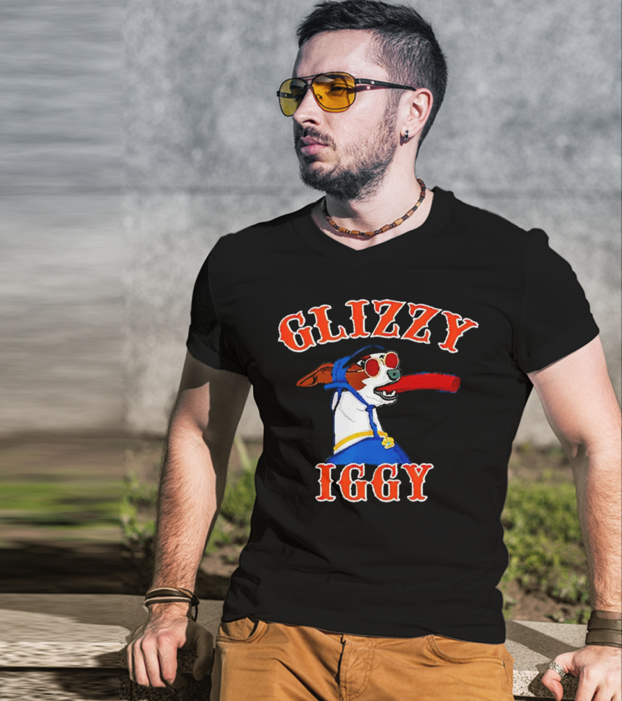Glizzy Iggy Dog New York Mets Fun Canine Baseball T-Shirt
