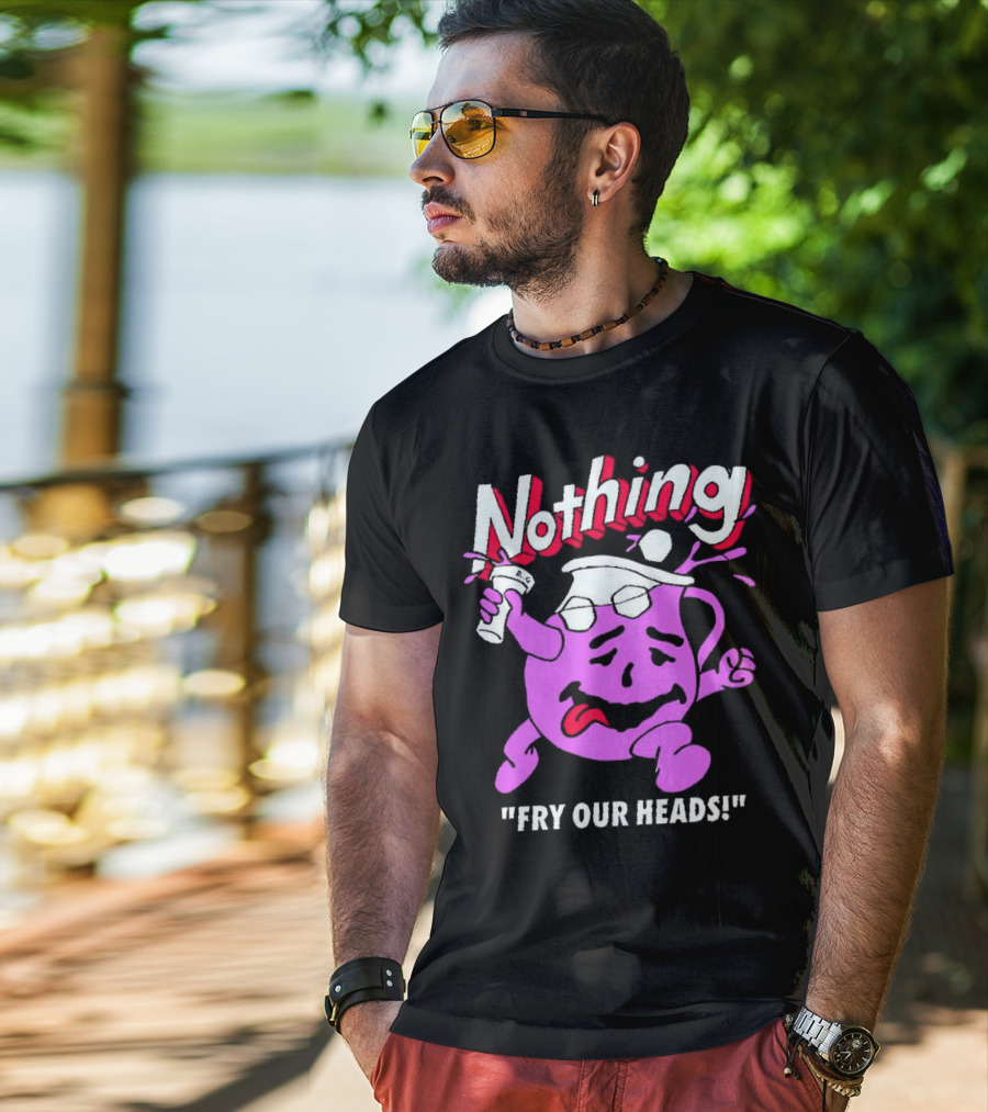 Nothing Fry Our Heads Purple Pitcher Character T-Shirt