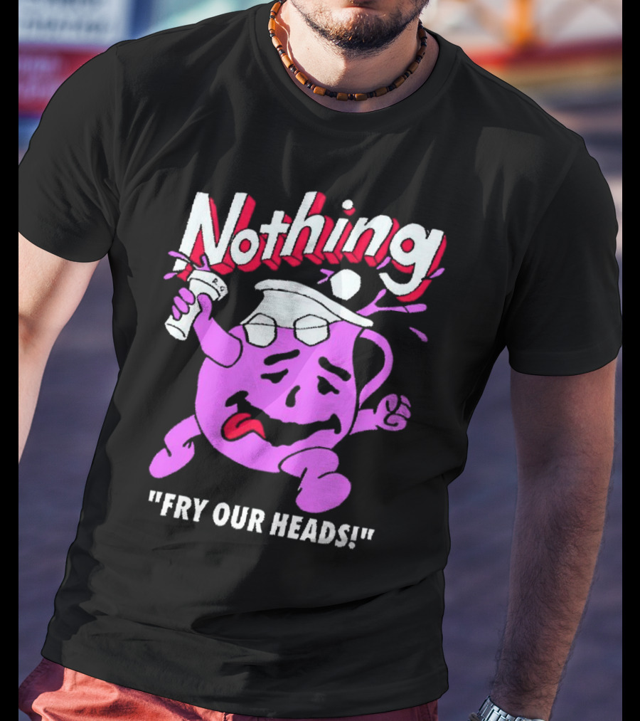 Nothing Fry Our Heads Purple Pitcher Character T-Shirt