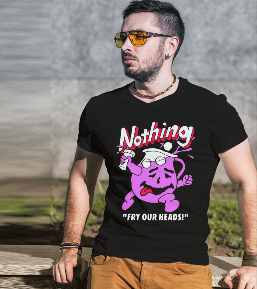 Nothing Fry Our Heads Purple Pitcher Character T-Shirt