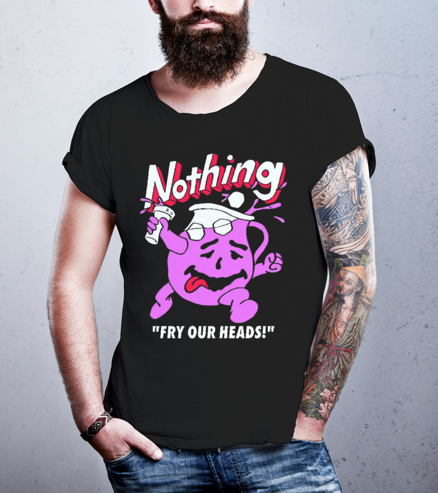 Nothing Fry Our Heads Purple Pitcher Character T-Shirt