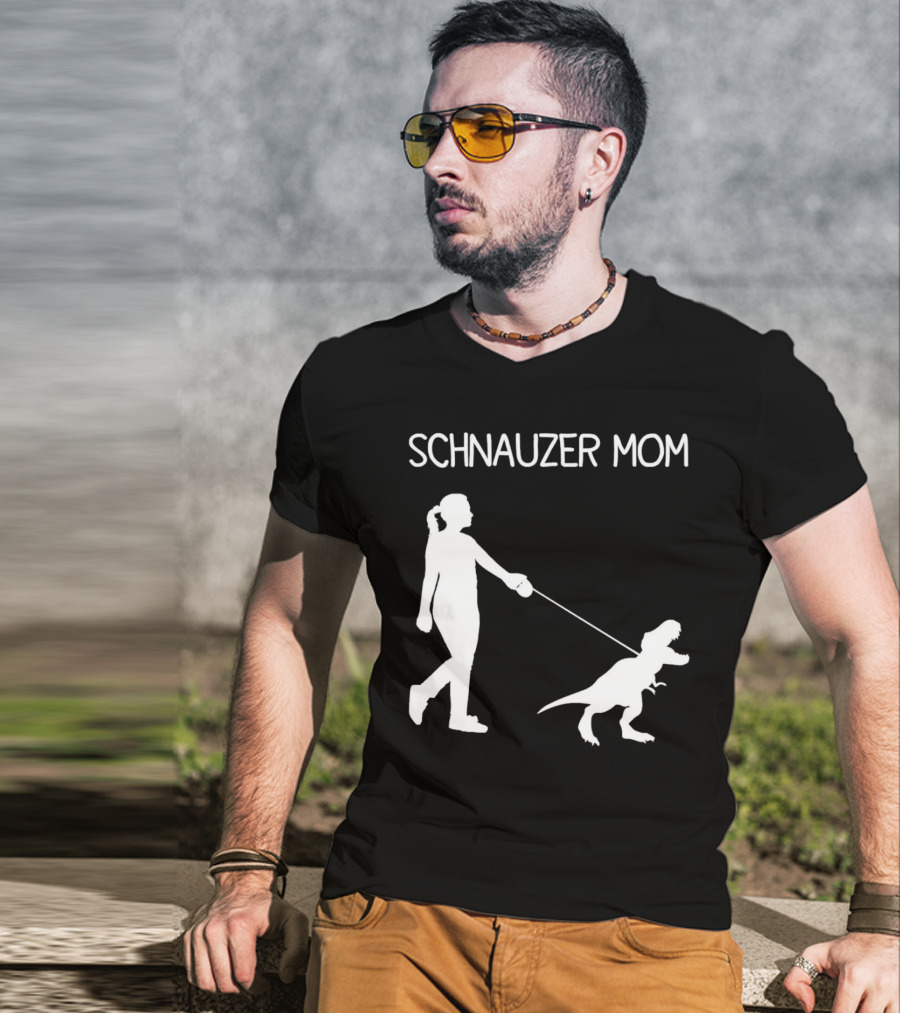 SCHNAUZER MOM T-REX WALKING T-Shirt