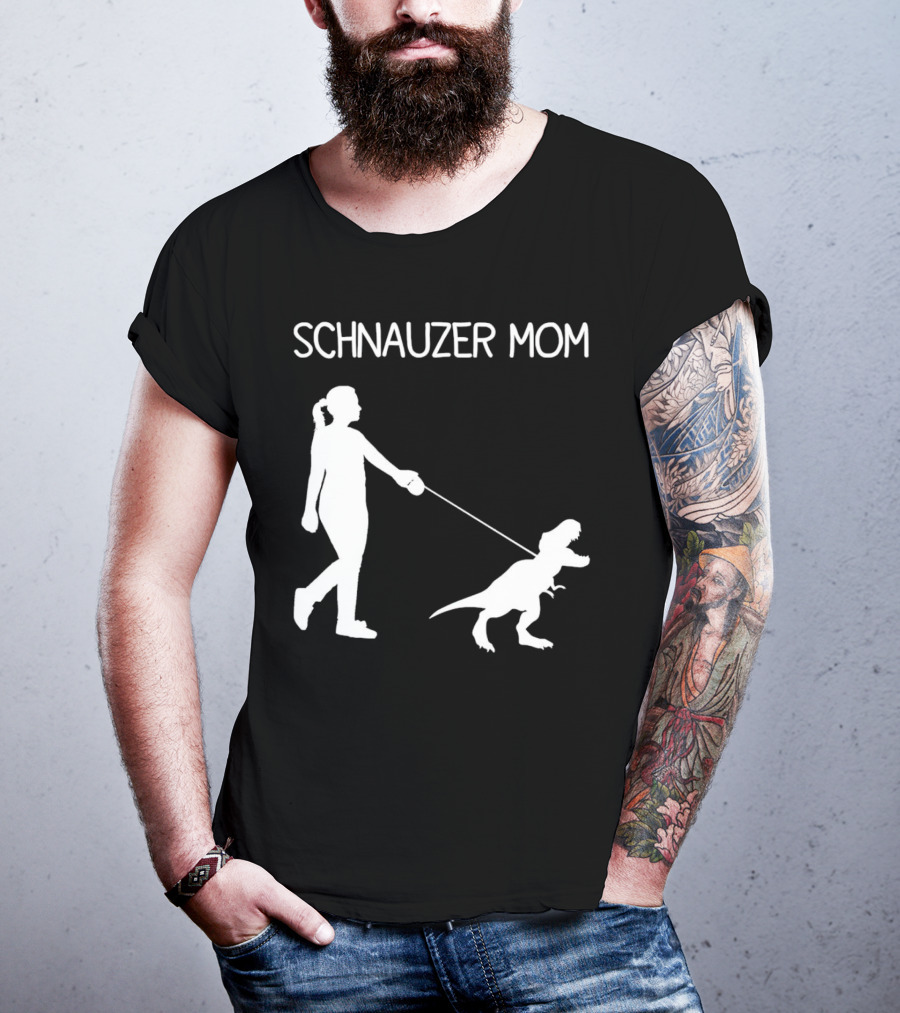 SCHNAUZER MOM T-REX WALKING T-Shirt