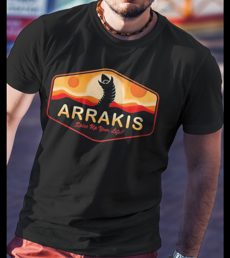 Arrakis Spice Up Your Life Dune Sandworm Desert Scene T-Shirt