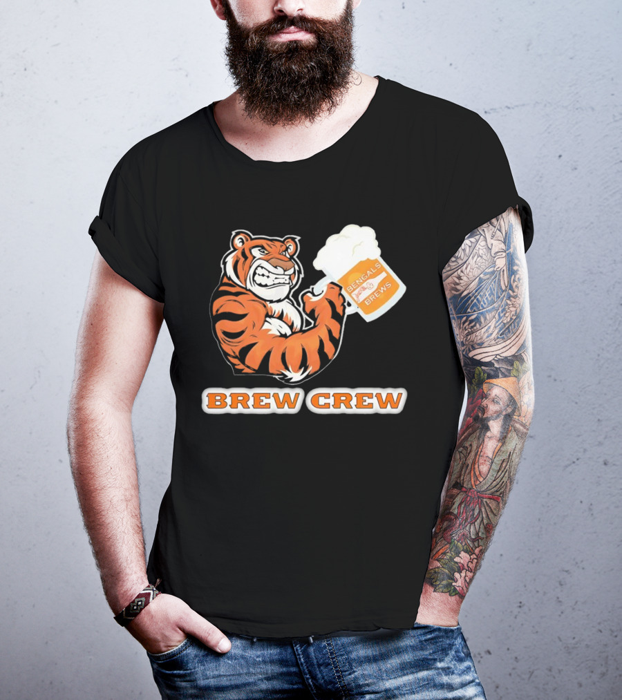 Bengals Brews Brew Crew Tiger Beer Mug T-Shirt