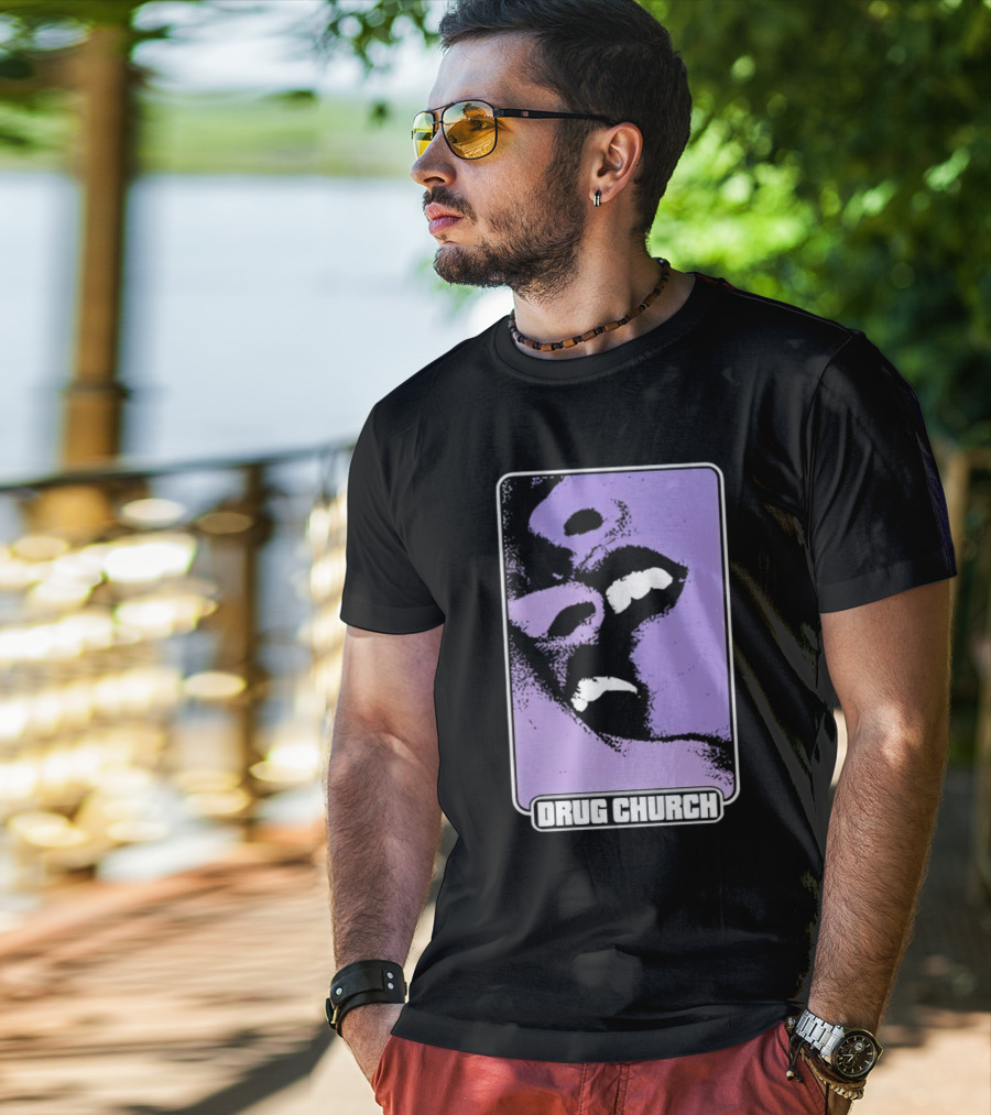 Drug Church Purple Lips Pure Noise T-Shirt