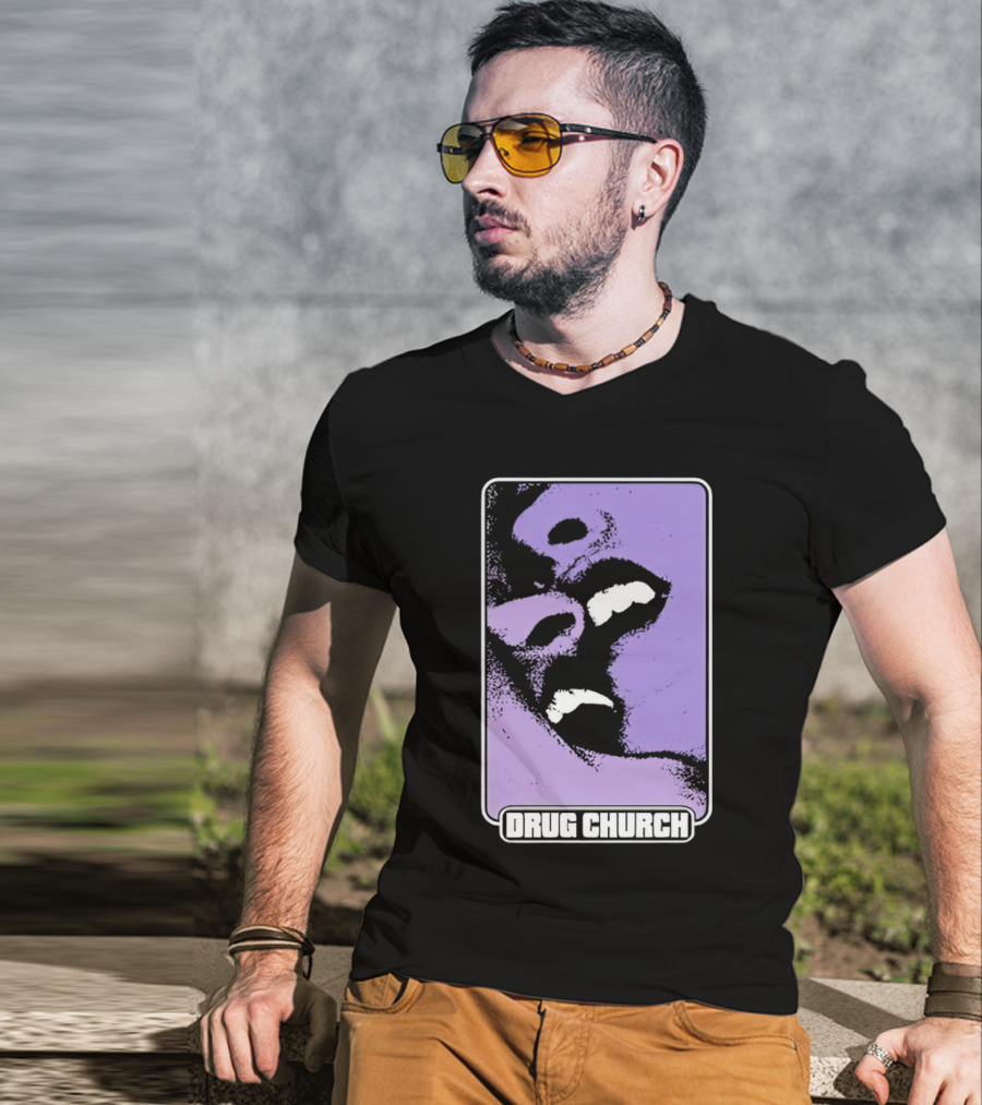 Drug Church Purple Lips Pure Noise T-Shirt