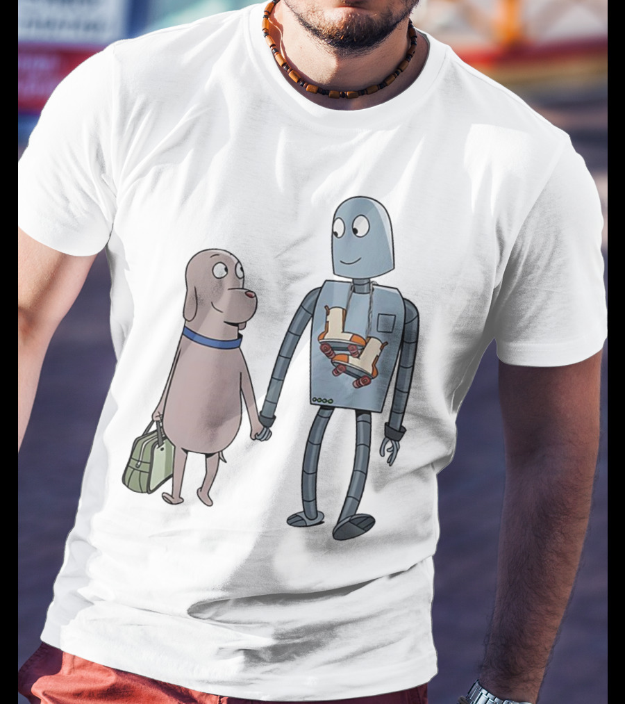 Companionship Adventure: Robot And Dog Journey T-Shirt