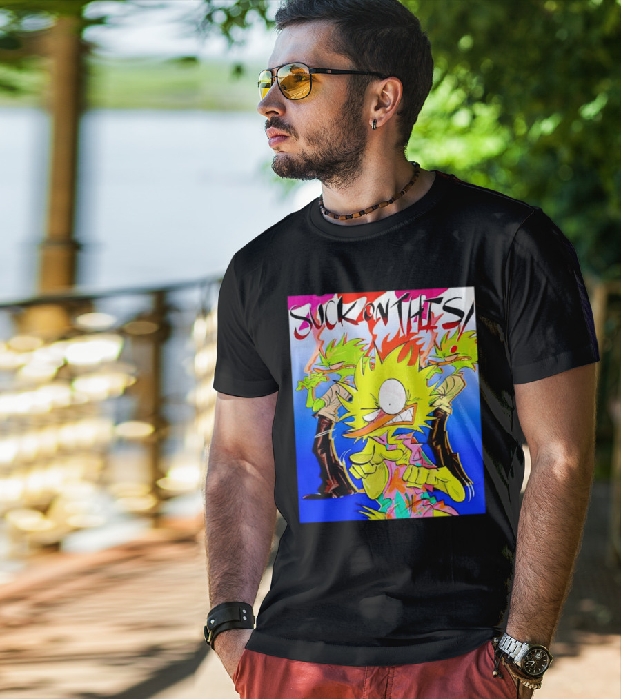 Suck On This Rugrats Reptar And Chuckie Cartoon T-Shirt