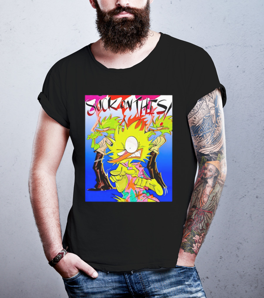 Suck On This Rugrats Reptar And Chuckie Cartoon T-Shirt