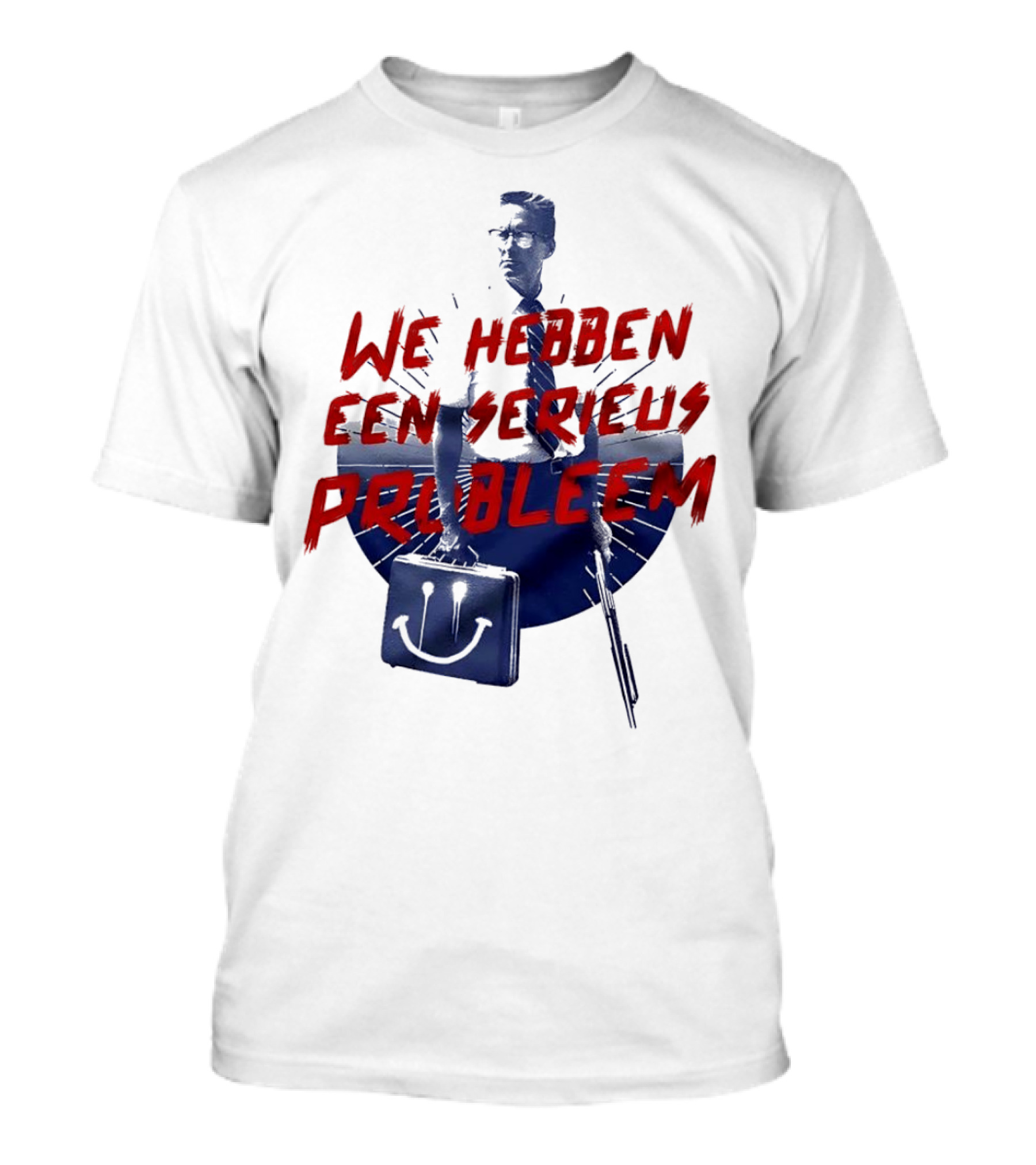 We Hebben Een Serieus Probleem Smiley Bag Man In Shadow T-Shirt